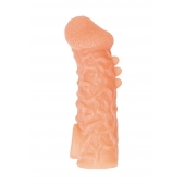 Телесная закрытая насадка с шершавой головкой Cock Sleeve Size M - 15,6 см. - KOKOS - в Краснодаре купить с доставкой