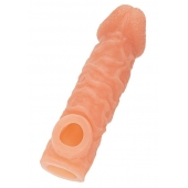Телесная закрытая насадка с шершавой головкой Cock Sleeve Size M - 15,6 см. - KOKOS - в Краснодаре купить с доставкой
