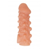 Телесная закрытая насадка с шариками Cock Sleeve Size S - 13,8 см. - KOKOS - в Краснодаре купить с доставкой