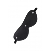 Черная кожаная маска Anonymo с мягким подкладом - ToyFa - купить с доставкой в Краснодаре