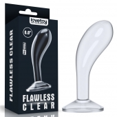 Прозрачный стимулятор простаты Flawless Clear Prostate Plug - 15 см. - Lovetoy - в Краснодаре купить с доставкой