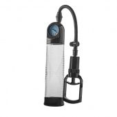 Прозрачная вакуумная помпа с манометром Deluxe Penis Pump - Dream Toys - в Краснодаре купить с доставкой