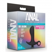 Черный анальный вибратор Silicone Vibrating Prostate Massager 01 - 10,8 см. - Blush Novelties - в Краснодаре купить с доставкой