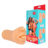 Телесный мастурбатор-ротик с высунутым язычком - Bior toys - в Краснодаре купить с доставкой