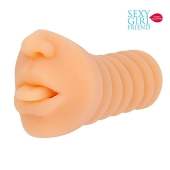 Телесный мастурбатор-ротик с высунутым язычком - Bior toys - в Краснодаре купить с доставкой
