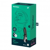 Черный анальный вибратор Hot Passion с функцией нагрева - Satisfyer - в Краснодаре купить с доставкой