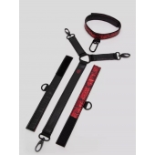 Ошейник с наручниками Reversible Faux Leather Collar and Wrist - Fifty Shades of Grey - купить с доставкой в Краснодаре