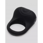 Черное эрекционное виброкольцо Sensation Rechargeable Vibrating Love Ring - Fifty Shades of Grey - в Краснодаре купить с доставкой