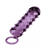 Закрытая фиолетовая насадка с пупырышками SAMURAI PENIS SLEEVE PURPLE - 14,5 см. - NMC - в Краснодаре купить с доставкой