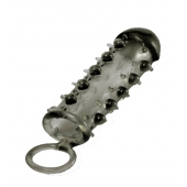 Дымчатая стимулирующая насадка с закрытой головкой SAMURAI PENIS SLEEVE BLACK - 14,5 см. - NMC - в Краснодаре купить с доставкой