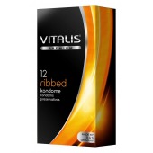 Ребристые презервативы VITALIS PREMIUM ribbed - 12 шт. - Vitalis - купить с доставкой в Краснодаре
