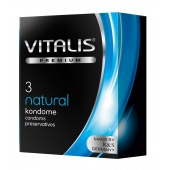 Классические презервативы VITALIS PREMIUM natural - 3 шт. - Vitalis - купить с доставкой в Краснодаре