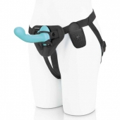 Голубая изогнутая насадка 6in Remote Control Ripple P-Spot G-Spot на черных трусиках - 16 см. - Pegasus - купить с доставкой в Краснодаре