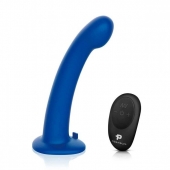 Синяя насадка Remote Control P-Spot G-Spot с черными трусиками - 20 см. - Pegasus - купить с доставкой в Краснодаре