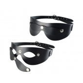 Черная кожаная маска  Новичок - Sitabella - купить с доставкой в Краснодаре