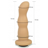 Телесная рельефная насадка Harness - 14,2 см. - LOVETOY (А-Полимер) - купить с доставкой в Краснодаре