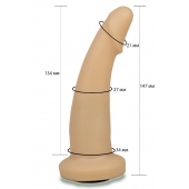 Телесная гладкая насадка Harness - 14,7 см. - LOVETOY (А-Полимер) - купить с доставкой в Краснодаре