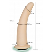 Телесная гладкая насадка-фаллоимитатор Harness - 17 см. - LOVETOY (А-Полимер) - купить с доставкой в Краснодаре
