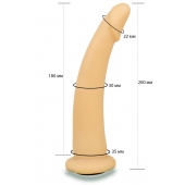 Телесная гладкая насадка-фаллоимитатор Harness - 20 см. - LOVETOY (А-Полимер) - купить с доставкой в Краснодаре
