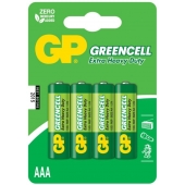 Батарейки солевые GP GreenCell AAA/R03G - 4 шт. - Элементы питания - купить с доставкой в Краснодаре