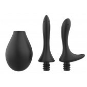 Черный анальный душ Nexus Anal Douche Set с 2 сменными насадками - Nexus Range - купить с доставкой в Краснодаре