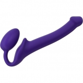 Фиолетовый безремневой страпон Silicone Bendable Strap-On - size S - Strap-on-me - купить с доставкой в Краснодаре