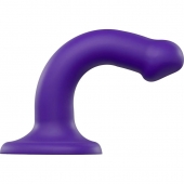 Фиолетовый фаллоимитатор-насадка Strap-On-Me Dildo Dual Density size S - 17 см. - Strap-on-me - купить с доставкой в Краснодаре