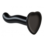 Черный фаллоимитатор-насадка Strap-On-Me P G spot Dildo size S - 16,4 см. - Strap-on-me - купить с доставкой в Краснодаре