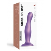 Фиолетовая насадка Strap-On-Me Dildo Plug Curvy size L - Strap-on-me - купить с доставкой в Краснодаре