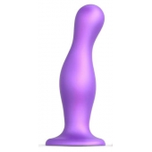 Фиолетовая насадка Strap-On-Me Dildo Plug Curvy size L - Strap-on-me - купить с доставкой в Краснодаре