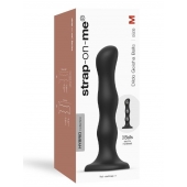Черная насадка Strap-On-Me Dildo Geisha Balls size M - Strap-on-me - купить с доставкой в Краснодаре