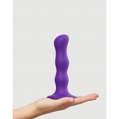 Фиолетовая насадка Strap-On-Me Dildo Geisha Balls size M - Strap-on-me - купить с доставкой в Краснодаре