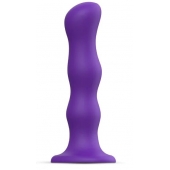 Фиолетовая насадка Strap-On-Me Dildo Geisha Balls size M - Strap-on-me - купить с доставкой в Краснодаре