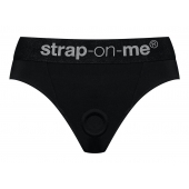 Черные трусики для насадок Heroine Lingerie Harness - size L - Strap-on-me - купить с доставкой в Краснодаре