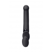 Черный безремневой вибрострапон Silicone Bendable Strap-On - size XL - Strap-on-me - купить с доставкой в Краснодаре