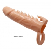 Телесная удлиняющая насадка Penis Sleeve Emmitt - 17 см. - Baile - в Краснодаре купить с доставкой