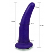 Фиолетовая гладкая изогнутая насадка-плаг - 13,3 см. - LOVETOY (А-Полимер) - купить с доставкой в Краснодаре