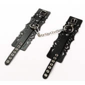 Узорчатые кожаные оковы с регулируемыми ремешками - Crazy Handmade - купить с доставкой в Краснодаре