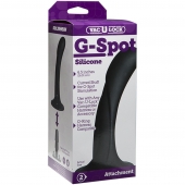 Черная изогнутая насадка Vac-U-Lock G-Spot - 16,5 см. - Doc Johnson - купить с доставкой в Краснодаре