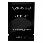 Крем для массажа и мастурбации Wicked Stroking and Massage Creme - 3 мл. - Wicked - купить с доставкой в Краснодаре