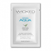 Легкий лубрикант на водной основе Wicked Simply AQUA - 3 мл. - Wicked - купить с доставкой в Краснодаре