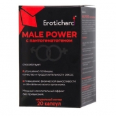 Капсулы для мужчин Erotichard male power с пантогематогеном - 20 капсул (0,370 гр.) - Erotic Hard - купить с доставкой в Краснодаре