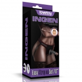 Женский темнокожий страпон Easy Strapon Set 7 Inch - 18 см. - Lovetoy - купить с доставкой в Краснодаре