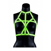 Портупея Bra Harness с неоновым эффектом - размер L-XL - Shots Media BV - купить с доставкой в Краснодаре