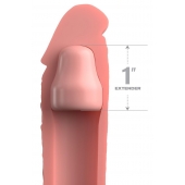 Телесная насадка-удлинитель 1 Inch Silicone X-tension - 17,8 см. - Pipedream - в Краснодаре купить с доставкой