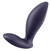 Фиолетовый анальный вибростимулятор Power Plug - Satisfyer - в Краснодаре купить с доставкой