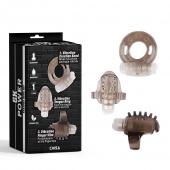 Набор из 3 дымчатых эрекционных колец с вибрацией Teasers Ring Kit - Chisa - в Краснодаре купить с доставкой