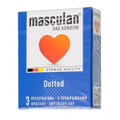 Презервативы с пупырышками Masculan Dotted - 3 шт. - Masculan - купить с доставкой в Краснодаре