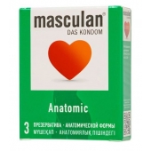 Презервативы анатомической формы Masculan Anatomic - 3 шт. - Masculan - купить с доставкой в Краснодаре