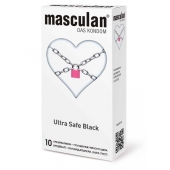 Ультрапрочные презервативы Masculan Ultra Safe Black - 10 шт. - Masculan - купить с доставкой в Краснодаре Ультрапрочные презервативы Masculan Ultra Safe Black - 10 шт. - Masculan - купить с доставкой в Краснодаре